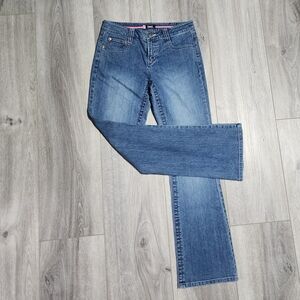 Vintage Y2K L.e.i. Mid Rise Medium Wash Flare Leg Blue Denim Jeans Womens Size 5